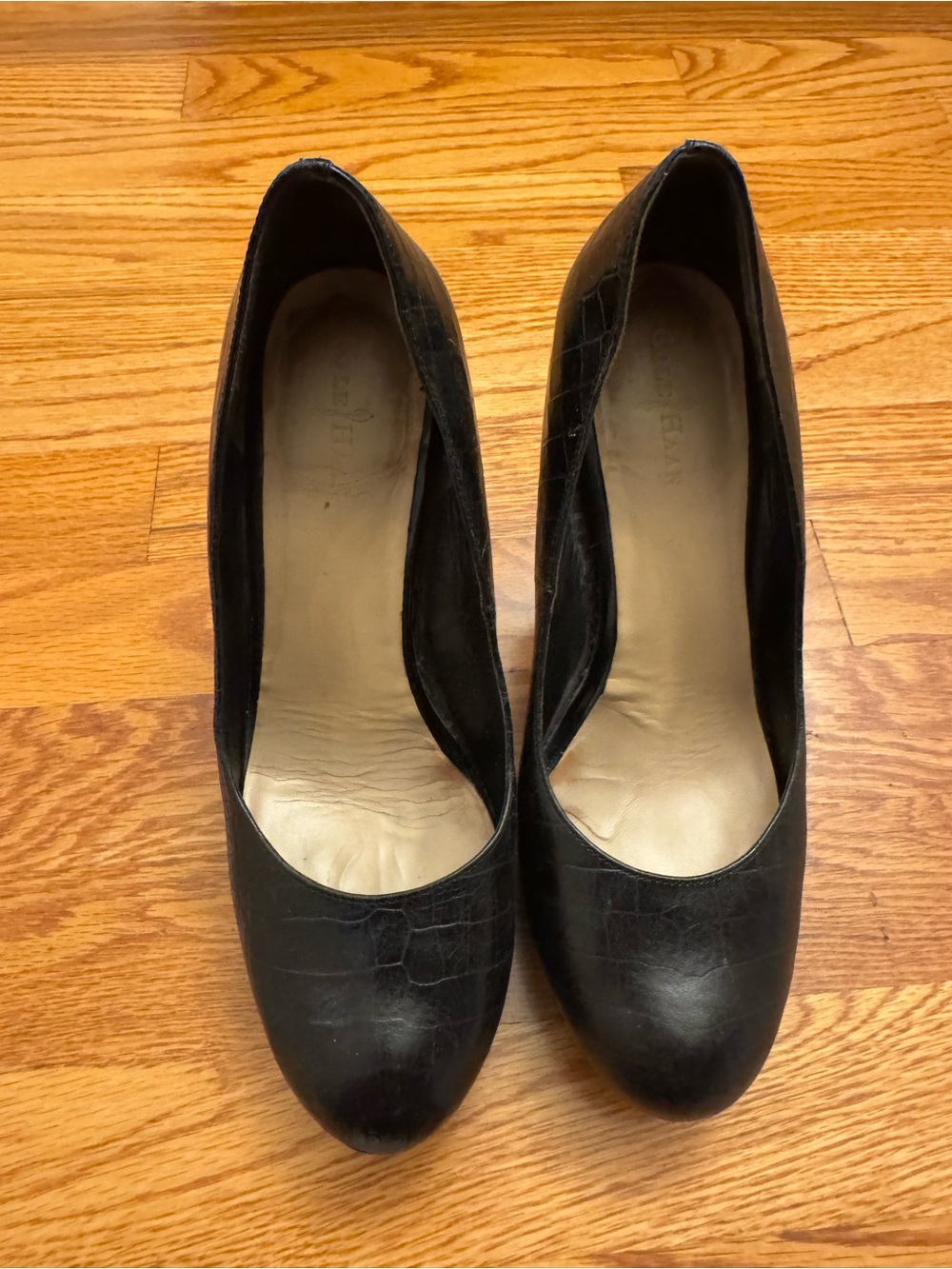 Cole Haan Black Round-Toe Women's Heels